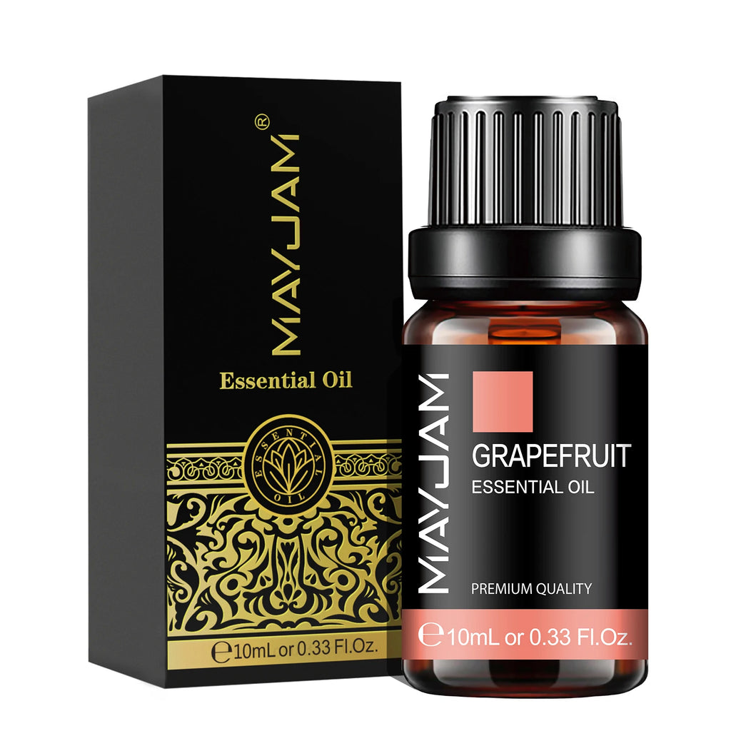 MAYJAM 10ML Lavender Lemongrass Jasmine Vanilla Eucalyptus Rose Lemon Essential Oil For Humidifier Diffuser Candle Making