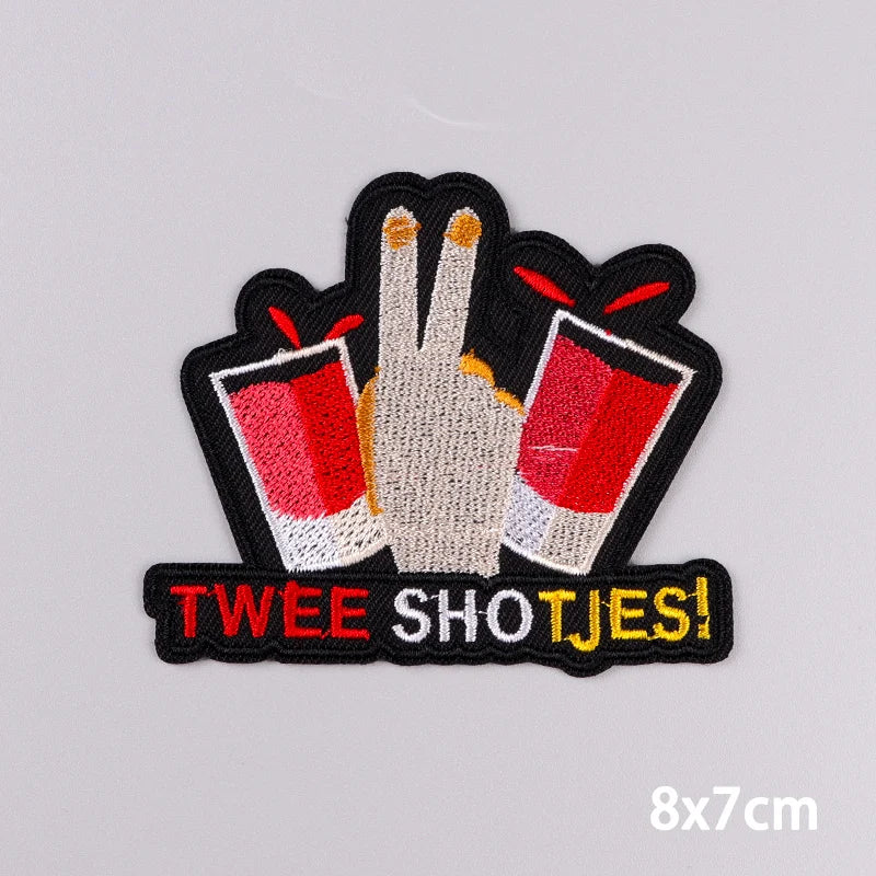 2025 New Designs Netherland Oeteldonk Carnival Iron On Patches For Clothes Oeteldonk Emblem Frog Embroidery Patch Festival Badge