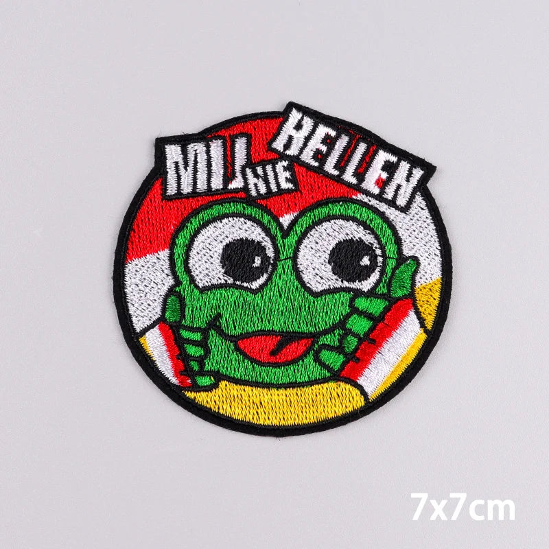 2025 New Designs Netherland Oeteldonk Carnival Iron On Patches For Clothes Oeteldonk Emblem Frog Embroidery Patch Festival Badge