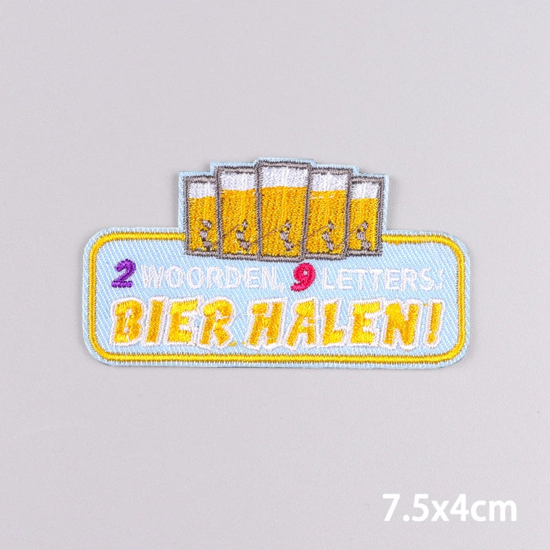 2025 New Designs Netherland Oeteldonk Carnival Iron On Patches For Clothes Oeteldonk Emblem Frog Embroidery Patch Festival Badge