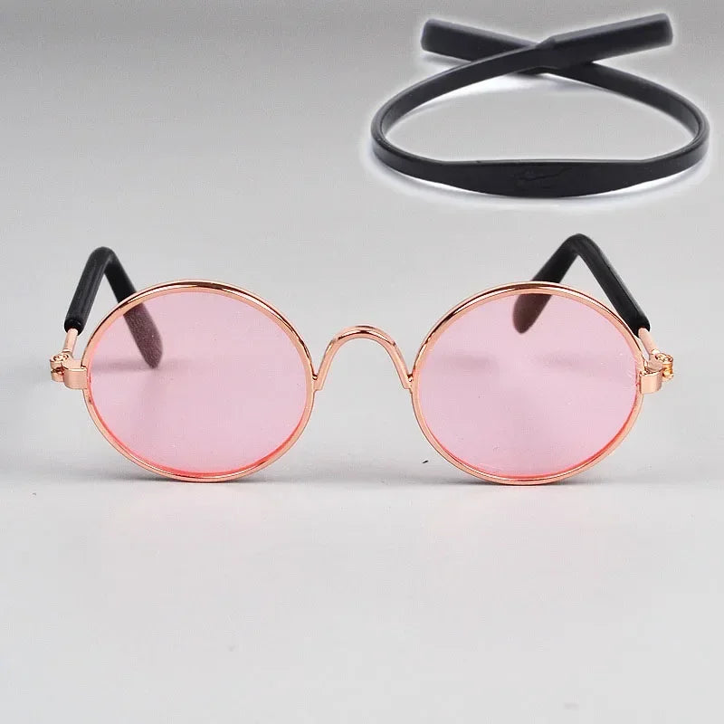 Cat Sunglasses Summer Outdoor Puppy UV Protection Sunglasses Dolls Sun Glasses Small Dog Cosplay Photo Props Cute Pet Sunglasses