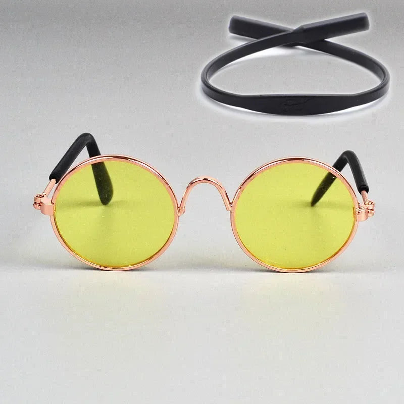 Cat Sunglasses Summer Outdoor Puppy UV Protection Sunglasses Dolls Sun Glasses Small Dog Cosplay Photo Props Cute Pet Sunglasses