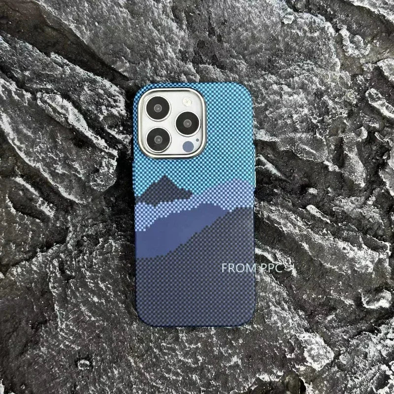 Carbon Fibre Magnetic Phone Case 16 Cover for iPhone 15 14 Pro Max Wireless Charging MagSafe Shell Alloy Camera Ring Armor Funda