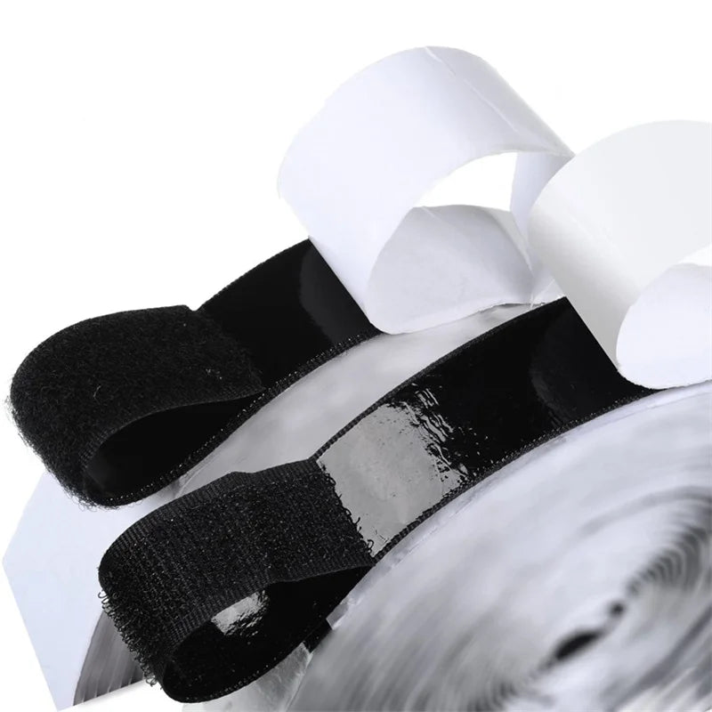 1M Strong Self Adhesive Hook and Loop Fastener Tape Double Side Adhesive Tape with Glue Sticker velcrooes Tape 16/20/30/50/100mm