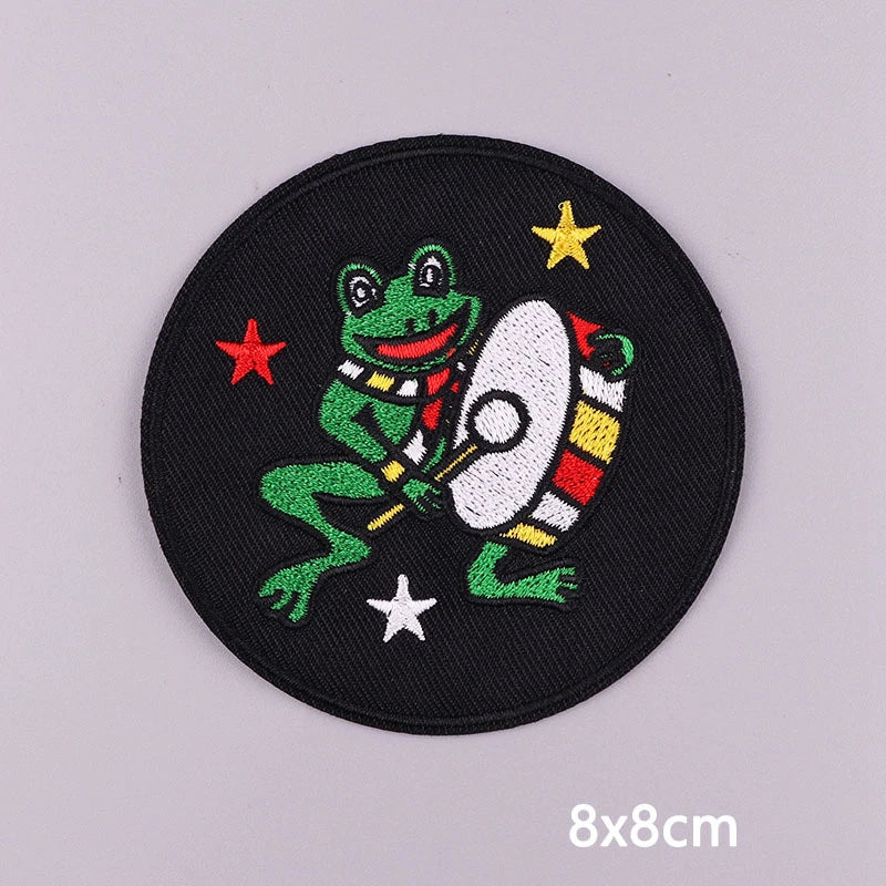 2025 New Designs Netherland Oeteldonk Carnival Iron On Patches For Clothes Oeteldonk Emblem Frog Embroidery Patch Festival Badge