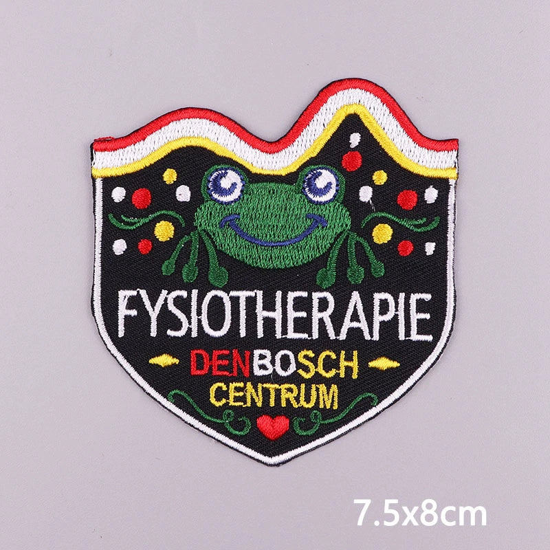 2025 New Designs Netherland Oeteldonk Carnival Iron On Patches For Clothes Oeteldonk Emblem Frog Embroidery Patch Festival Badge
