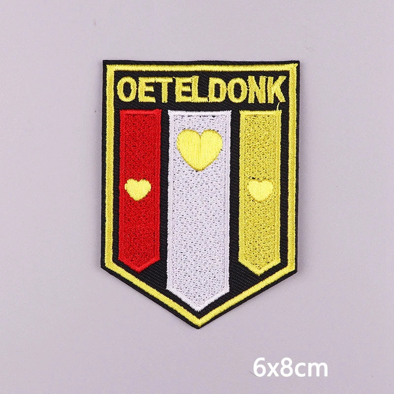 2025 New Designs Netherland Oeteldonk Carnival Iron On Patches For Clothes Oeteldonk Emblem Frog Embroidery Patch Festival Badge