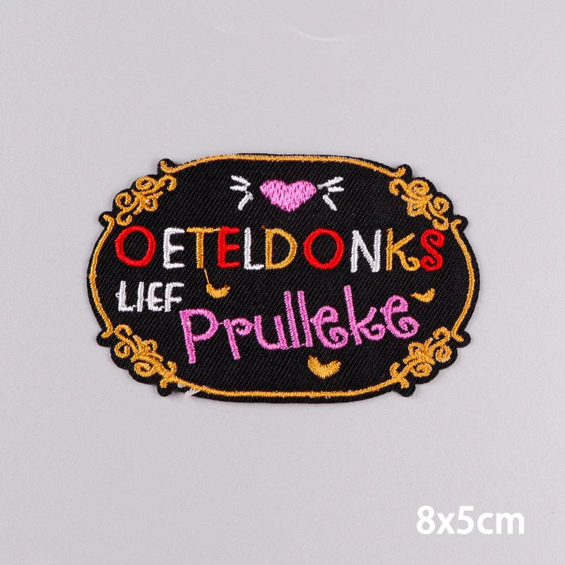 2025 New Designs Netherland Oeteldonk Carnival Iron On Patches For Clothes Oeteldonk Emblem Frog Embroidery Patch Festival Badge