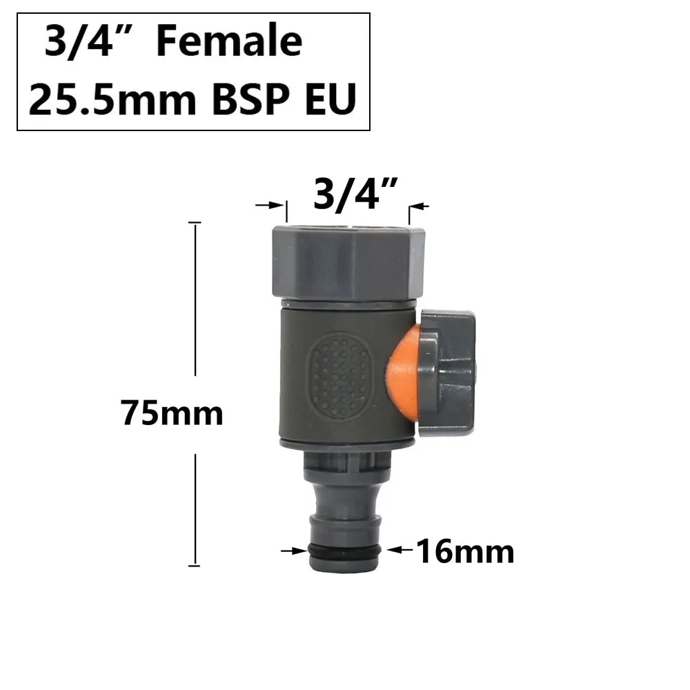 Garden Hose Quick Connector 1/2 3/4 1 Inch Pipe Coupler Stop Water Connector 16/20/32mm Repair Joint Irrigation System Fitting