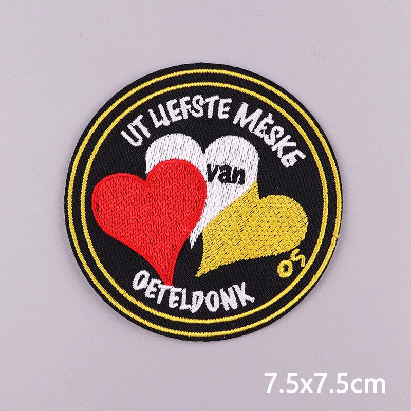 2025 New Designs Netherland Oeteldonk Carnival Iron On Patches For Clothes Oeteldonk Emblem Frog Embroidery Patch Festival Badge