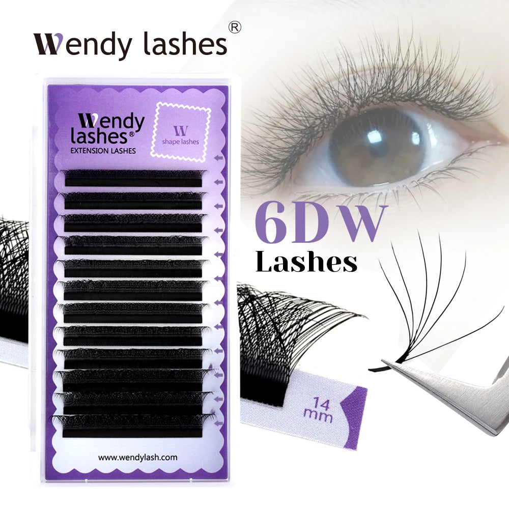 Wendy Lashes YY Shape Eyelash Extensions Automatic Flowering W Shape Bloom 3D 4D 5D 6D 8DPremade Supplies Black Lashes Cilios 5D