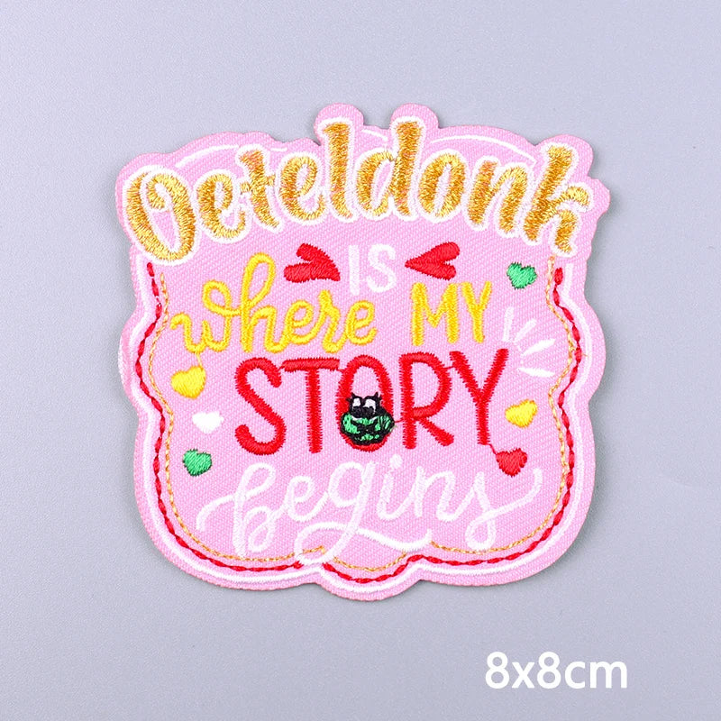 2025 New Designs Netherland Oeteldonk Carnival Iron On Patches For Clothes Oeteldonk Emblem Frog Embroidery Patch Festival Badge