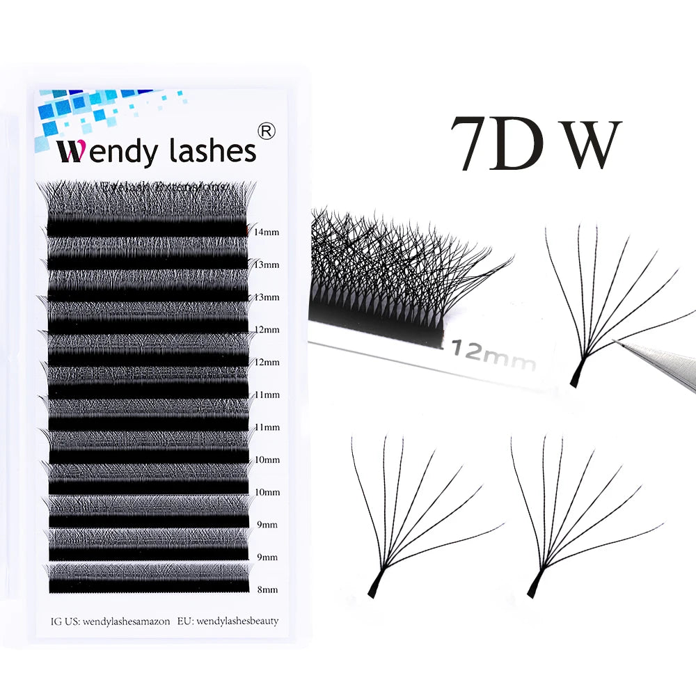 Wendy Lashes YY Shape Eyelash Extensions Automatic Flowering W Shape Bloom 3D 4D 5D 6D 8DPremade Supplies Black Lashes Cilios 5D