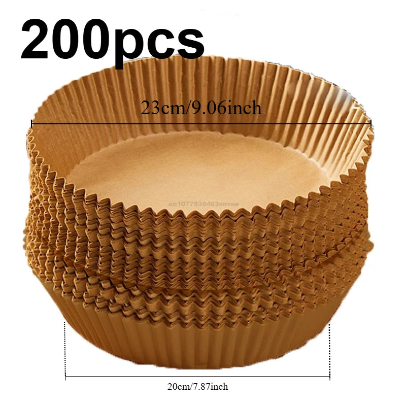 20cm Air Fryer Paper Liner Pastry Accessories Airfryer Cooking Baking Paper Tool Aerogrill Parchment Oven Disposable Dishes