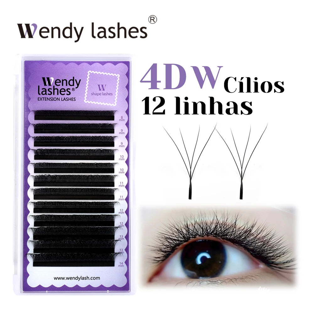 Wendy Lashes YY Shape Eyelash Extensions Automatic Flowering W Shape Bloom 3D 4D 5D 6D 8DPremade Supplies Black Lashes Cilios 5D