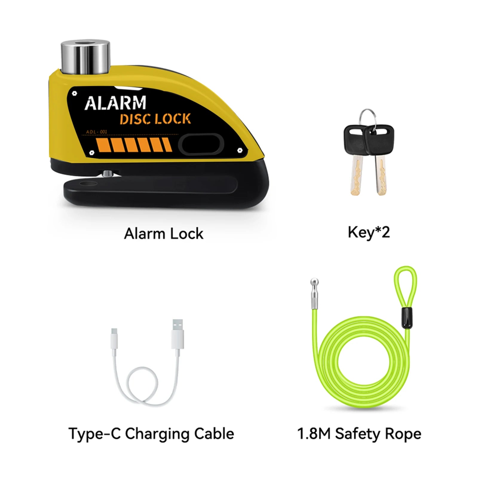 Extractme Motorcycle Alarm Disc Brake Lock 120dB Bicycle Wheel Disk Padlock Security Anti-Theft Lock Scooter Alarma Motocicleta