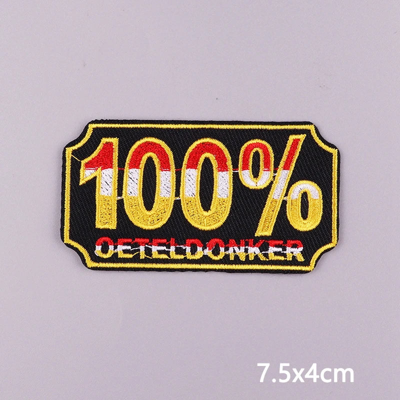 2025 New Designs Netherland Oeteldonk Carnival Iron On Patches For Clothes Oeteldonk Emblem Frog Embroidery Patch Festival Badge