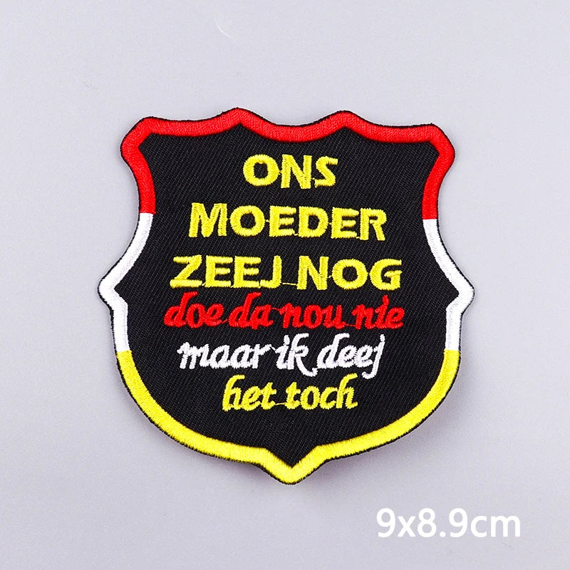 2025 New Designs Netherland Oeteldonk Carnival Iron On Patches For Clothes Oeteldonk Emblem Frog Embroidery Patch Festival Badge
