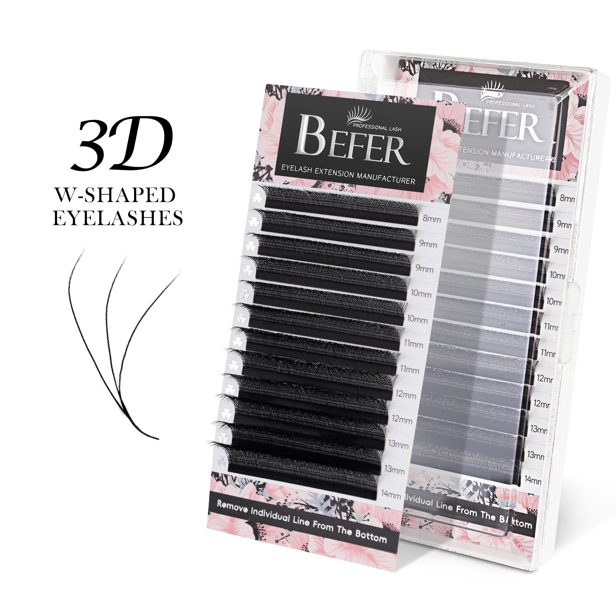 Befer Cilios YY/3D/4D/5D/6D W Shaped Fake Eyelashes Extension Technologic Fiber High Quality Soft Natural Professional Wholesale