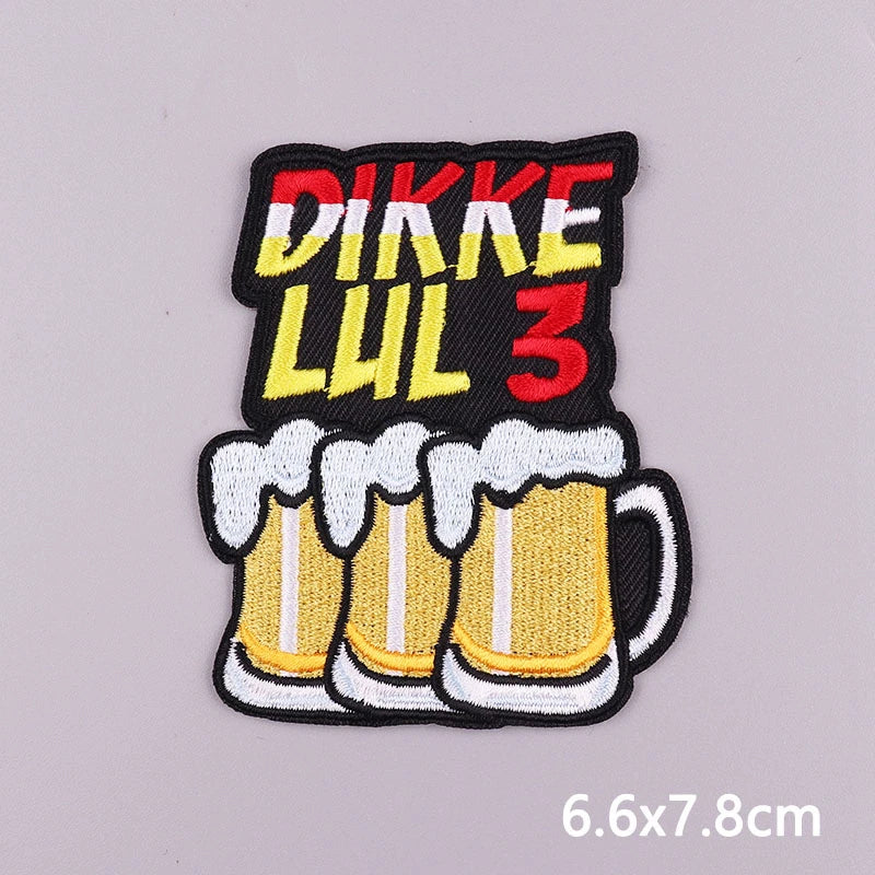 2025 New Designs Netherland Oeteldonk Carnival Iron On Patches For Clothes Oeteldonk Emblem Frog Embroidery Patch Festival Badge
