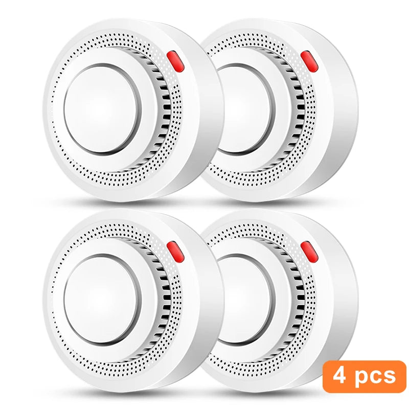 Tuya Smart Zigbee Smoke Detector Smart Home Real-time Monitoring Remote Alarm Notification App Control Works Need Zigbee Hub