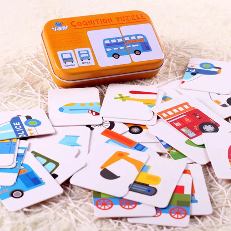 Kids Animal Puzzles for Toddlers 1 2 3 Years Boys Girls Learning Animals Memory Card Matching Game Educational Toys For Children