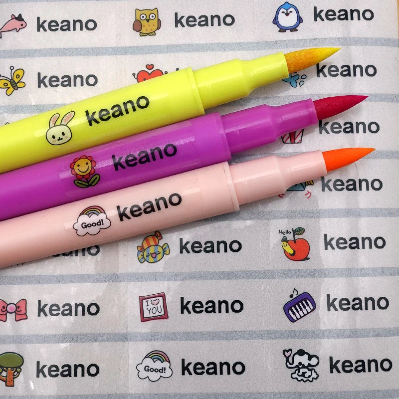 120pcs Name Tag Custom Waterproof Kawaii Stickers Decals Personalized Name Label for Children School Stationery Bottle Sticker