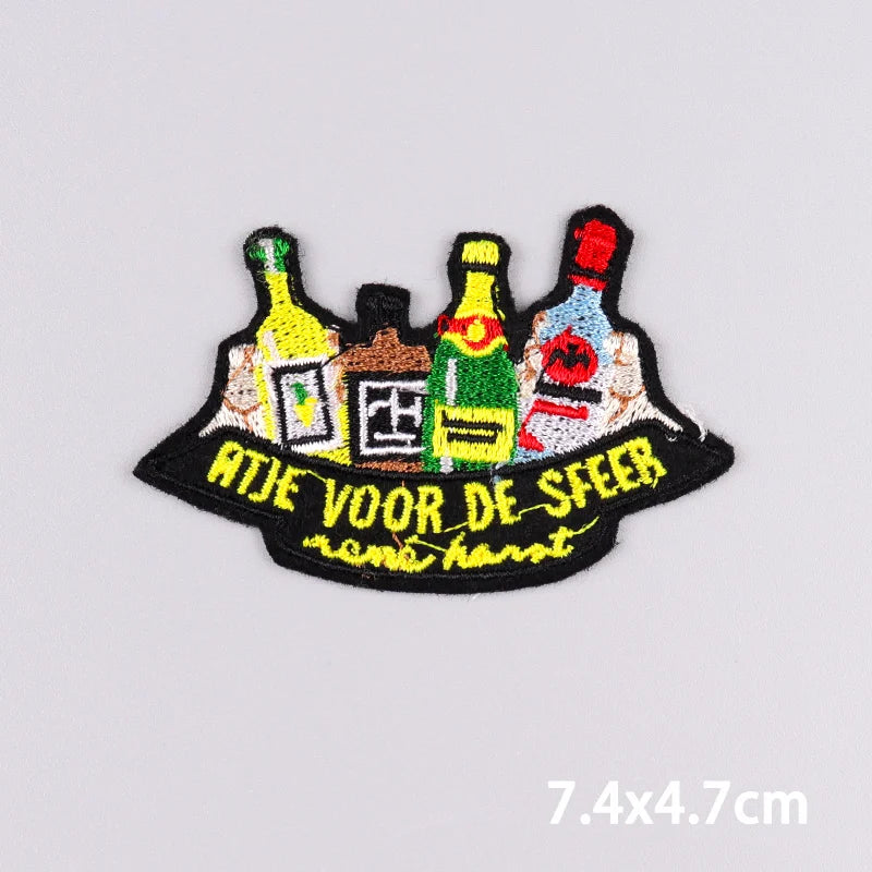 2025 New Designs Netherland Oeteldonk Carnival Iron On Patches For Clothes Oeteldonk Emblem Frog Embroidery Patch Festival Badge