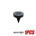 LED Outdoor Solar Power Ground Light IP68 Waterproof Lighting Control Path Deck Lights Yard Driveway Lawn Garden Decoration Lamp