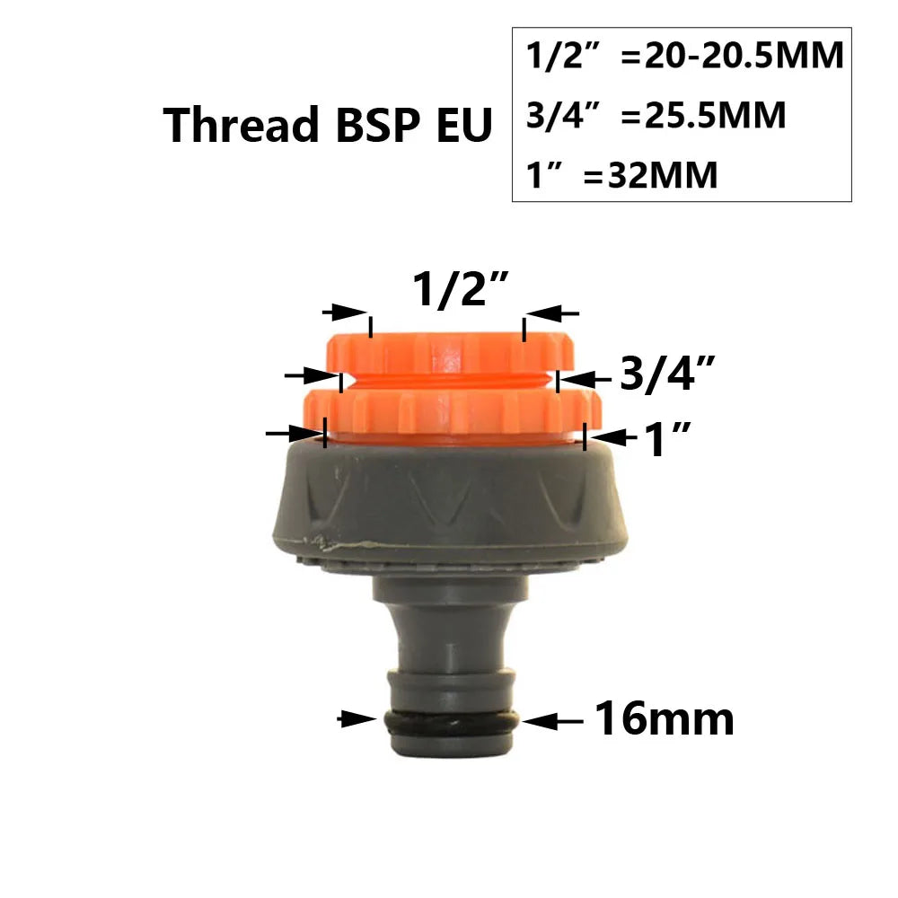 Garden Hose Quick Connector 1/2 3/4 1 Inch Pipe Coupler Stop Water Connector 16/20/32mm Repair Joint Irrigation System Fitting