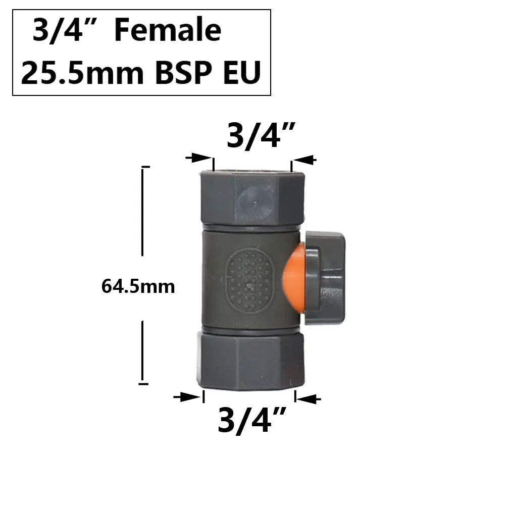 Garden Hose Quick Connector 1/2 3/4 1 Inch Pipe Coupler Stop Water Connector 16/20/32mm Repair Joint Irrigation System Fitting