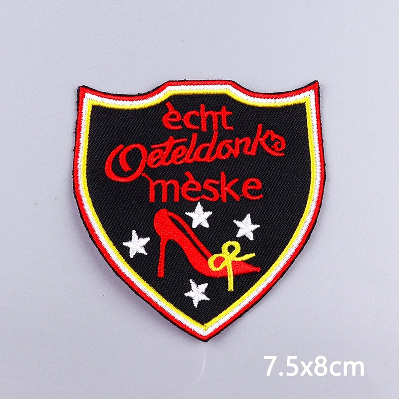 2025 New Designs Netherland Oeteldonk Carnival Iron On Patches For Clothes Oeteldonk Emblem Frog Embroidery Patch Festival Badge