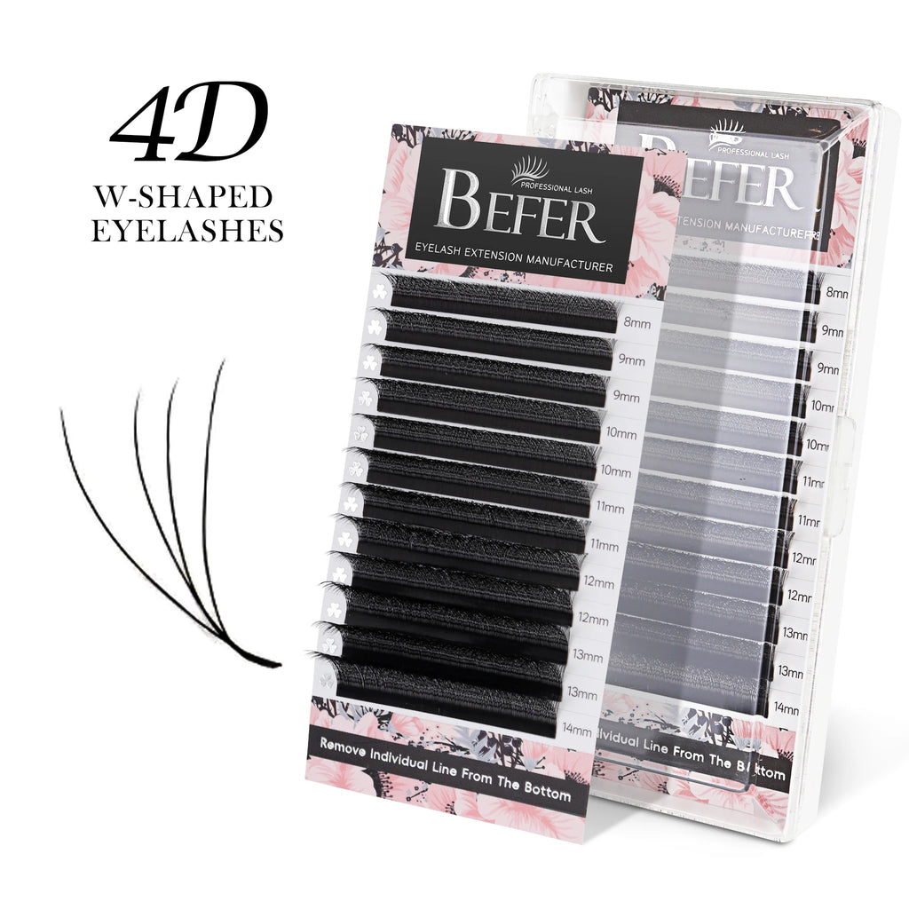 Befer Cilios YY/3D/4D/5D/6D W Shaped Fake Eyelashes Extension Technologic Fiber High Quality Soft Natural Professional Wholesale