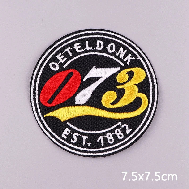 2025 New Designs Netherland Oeteldonk Carnival Iron On Patches For Clothes Oeteldonk Emblem Frog Embroidery Patch Festival Badge