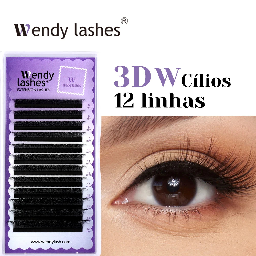 Wendy Lashes YY Shape Eyelash Extensions Automatic Flowering W Shape Bloom 3D 4D 5D 6D 8DPremade Supplies Black Lashes Cilios 5D