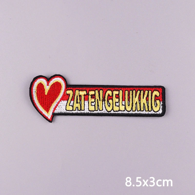 2025 New Designs Netherland Oeteldonk Carnival Iron On Patches For Clothes Oeteldonk Emblem Frog Embroidery Patch Festival Badge