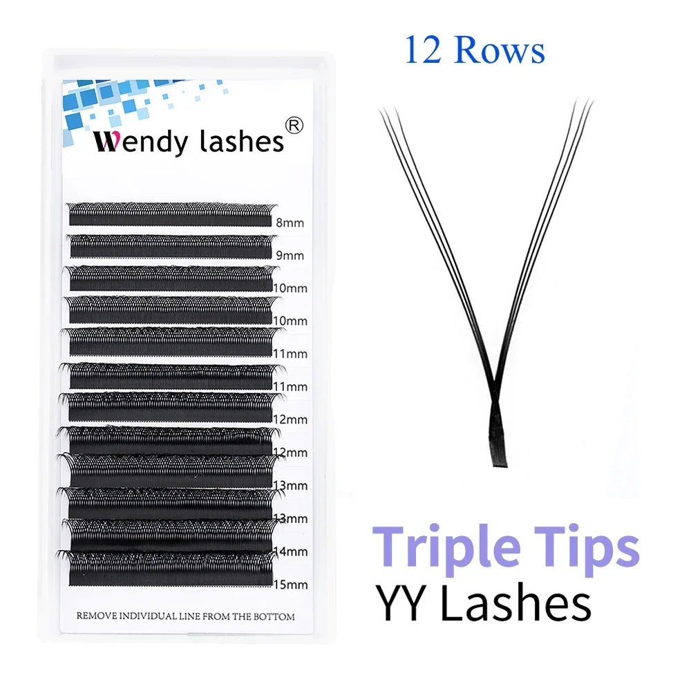 Wendy Lashes YY Shape Eyelash Extensions Automatic Flowering W Shape Bloom 3D 4D 5D 6D 8DPremade Supplies Black Lashes Cilios 5D