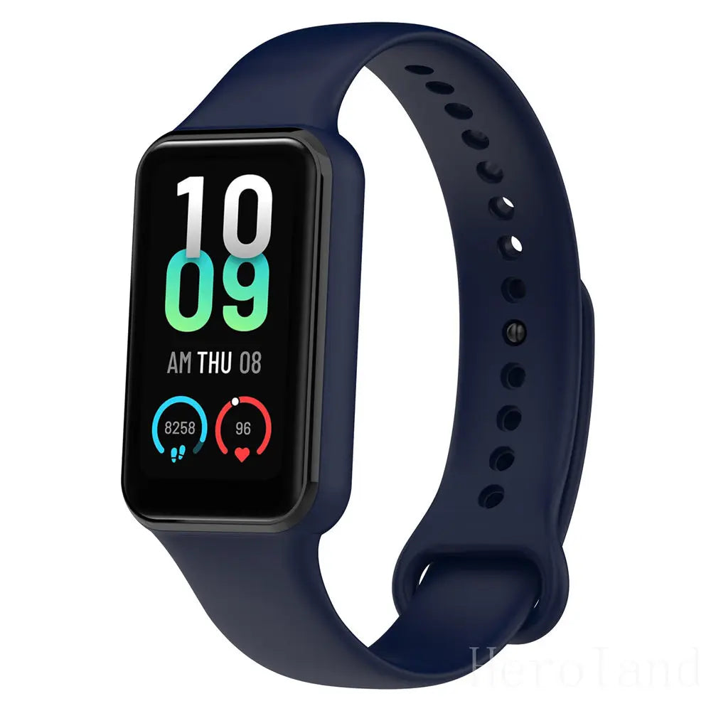 Fashion Silicone WatchStrap For Huami Amazfit Band 7 SmartWatch Band Bracelet Soprt Wristband For Amazfit band7 Strap Buckle new