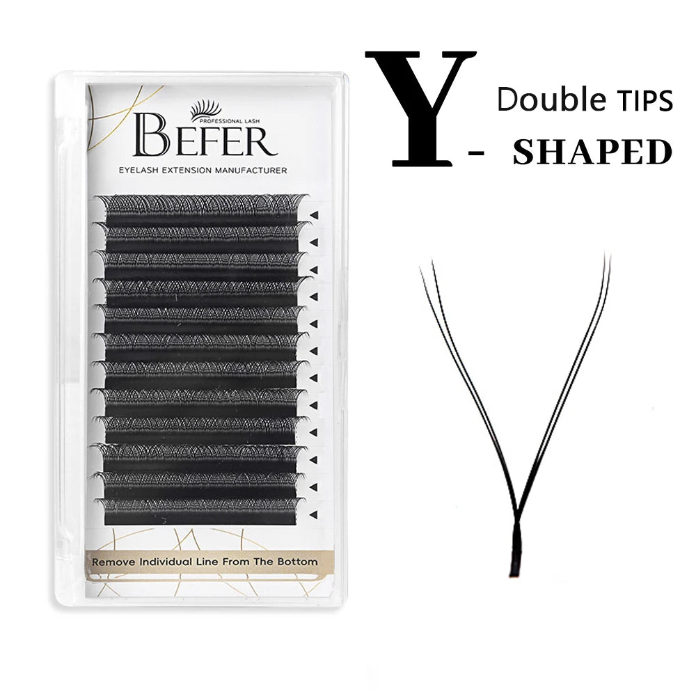Befer Cilios YY/3D/4D/5D/6D W Shaped Fake Eyelashes Extension Technologic Fiber High Quality Soft Natural Professional Wholesale