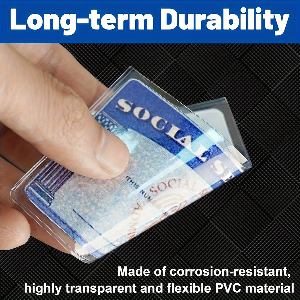 8 pcs of PVC card protective cover, suitable for social security, medical insurance, and credit cards - secure storage solution