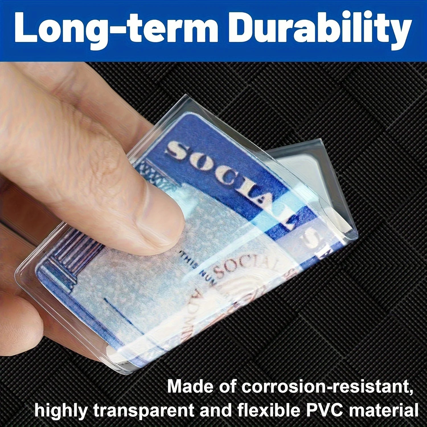 8 pcs of PVC card protective cover, suitable for social security, medical insurance, and credit cards - secure storage solution